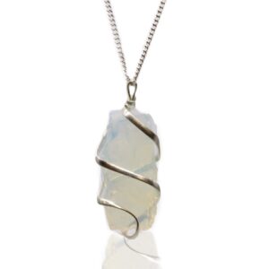 Cascade Wrapped Gemstone Necklace – Rough Opalite | www.artisan-gifts.co.uk 1