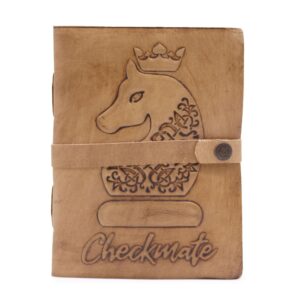 Checkmate Book – Light Tan – 200 pages decle-edged – 20x15cm | www.artisan-gifts.co.uk 1