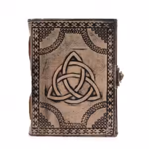 Circle Triquetra – Esoteric Notebook – Antique Grey – 200 pages  Stich Edge- 17.5×12.5x3cm | www.artisan-gifts.co.uk 1