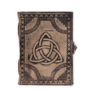 Circle Triquetra – Esoteric Notebook – Antique Grey – 200 pages  Stich Edge- 17.5×12.5x3cm | www.artisan-gifts.co.uk 1