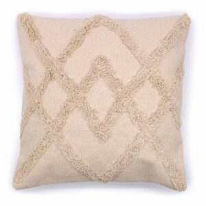 Classic Cushion Cover – Cream Lux Criss-Cross – 45x45cm | www.artisan-gifts.co.uk 1