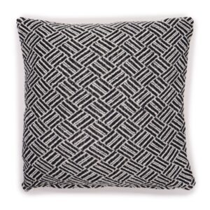 Classic Cushion Cover – Criss-Cross Black – 40x40cm | www.artisan-gifts.co.uk 1