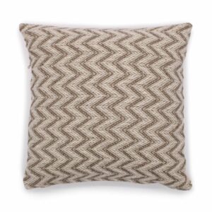 Classic Cushion Cover – Herringbone Wide Grey – 40x40cm | www.artisan-gifts.co.uk 1