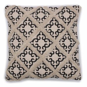 Classic Cushion Cover – Lux Criss-Cross & Print – 45x45cm | www.artisan-gifts.co.uk 1