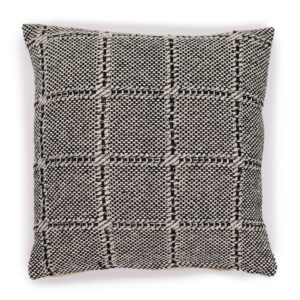 Classic Cushion Cover – Squares Grey – 40x40cm | www.artisan-gifts.co.uk 1