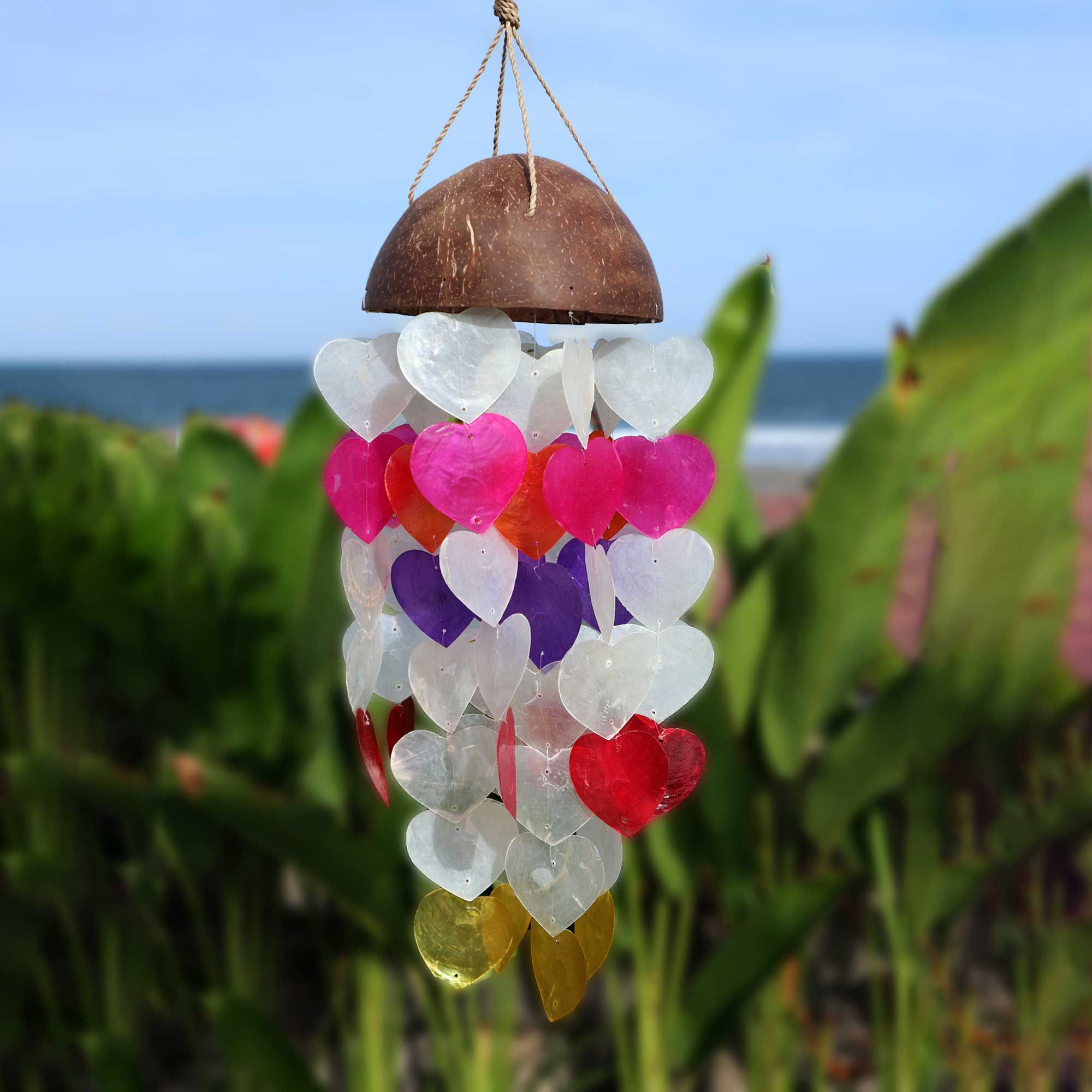 Coconut & Capiz Windchimes – Big Hearts – 40cm | www.artisan-gifts.co.uk 4 Coconut & Capiz Windchimes – Big Hearts – 40cm | www.artisan-gifts.co.uk 3
