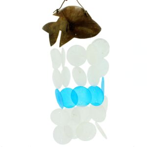 Coconut & Capiz Windchimes – Blue Dolphins – 30cm | www.artisan-gifts.co.uk 1