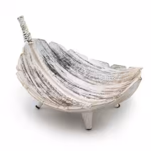 Coconut Leaf Large Fruit Bowl – Whitewash | www.artisan-gifts.co.uk 1