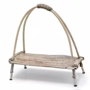 Coconut Leaf Tea Stand – Whitewash | www.artisan-gifts.co.uk 1