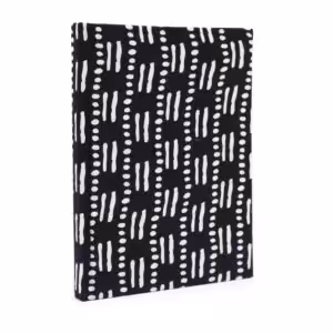 Cotton Bound Notebooks 20x15cm – 96 pages – Black Dots & Dashes | www.artisan-gifts.co.uk