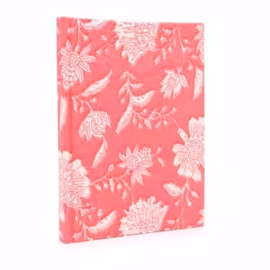 Cotton Bound Notebooks 20x15cm – 96 pages – Pink Floral | www.artisan-gifts.co.uk 1