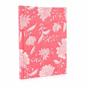 Cotton Bound Notebooks 20x15cm – 96 pages – Pink Floral | www.artisan-gifts.co.uk 1