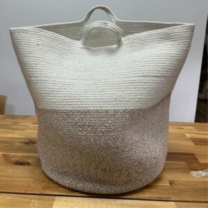 Cotton Rope Laundry / Storage Big Basket 45x40cm – Beige | www.artisan-gifts.co.uk 1