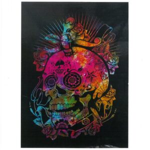 Cotton Wall Art – Day of the Dead Skull | www.artisan-gifts.co.uk 1
