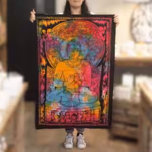 Cotton Wall Art – Peaceful Buddha | www.artisan-gifts.co.uk 1