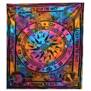 Double Cotton Bedspread + Wall Hanging – Circle of Ages | www.artisan-gifts.co.uk 1