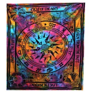 Double Cotton Bedspread + Wall Hanging – Circle of Ages | www.artisan-gifts.co.uk 1