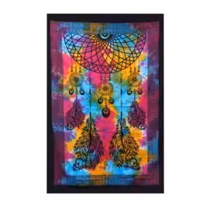 Double Cotton Bedspread + Wall Hanging – Dreamchatcher | www.artisan-gifts.co.uk 1