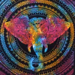 Double Cotton Bedspread + Wall Hanging – Elephant Head | www.artisan-gifts.co.uk 1