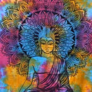 Double Cotton Bedspread + Wall Hanging – Peaceful Buddha | www.artisan-gifts.co.uk 1