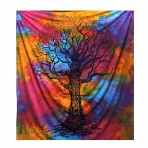 Double Cotton Bedspread + Wall Hanging – Winter Tree | www.artisan-gifts.co.uk 1