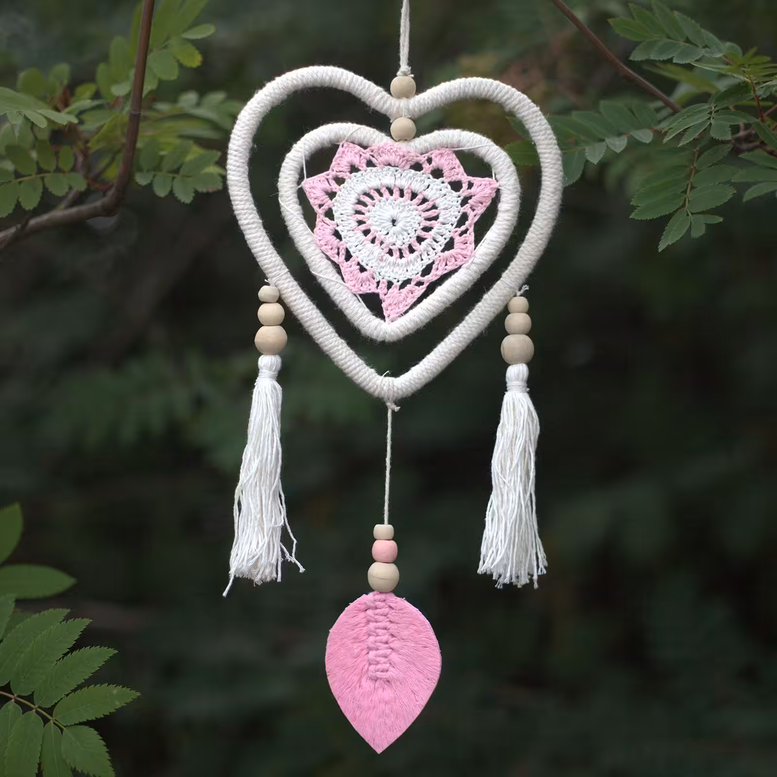 Dream Catcher – Medium Pink Heart in Heart | www.artisan-gifts.co.uk 2 Dream Catcher – Medium Pink Heart in Heart | www.artisan-gifts.co.uk 1