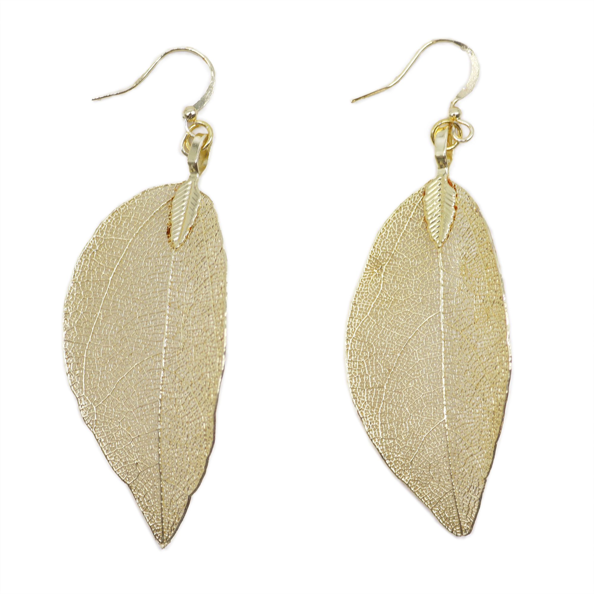 Earrings – Bravery Leaf – Gold | www.artisan-gifts.co.uk 2 Earrings – Bravery Leaf – Gold | www.artisan-gifts.co.uk 1
