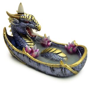 Elements Amethyst Crystal Dragon Backflow Incense Burner | www.artisan-gifts.co.uk