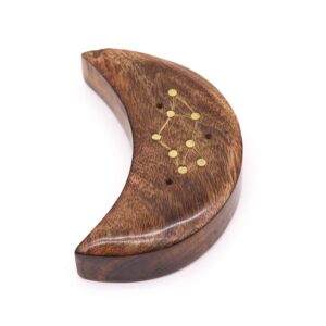Engraved and Brass Zodiac Sign Incense Burner – Moon | www.artisan-gifts.co.uk 1