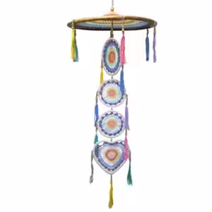 Extra Large Drama Dreamcatcher – Pastal Rainbow | www.artisan-gifts.co.uk 1