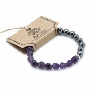 Faceted Gemstone Bracelet – Magnetic Amethyst | www.artisan-gifts.co.uk 1