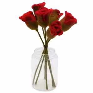 Felt Flowers – Red Roses | www.artisan-gifts.co.uk 1