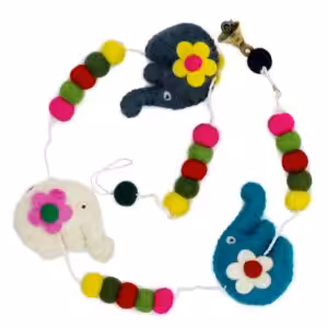 Felt Wall Hanging  -Elephants (random colours) | www.artisan-gifts.co.uk 1