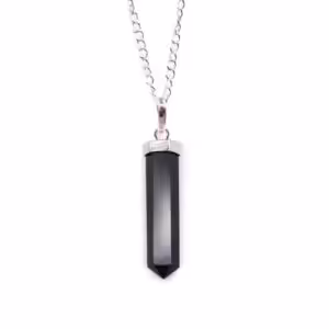 Gemstone Classic Point Pendant – Black Agate | www.artisan-gifts.co.uk 1