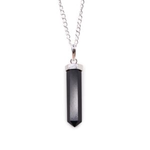 Gemstone Classic Point Pendant – Black Agate | www.artisan-gifts.co.uk 1