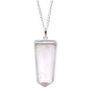 Gemstone Flat Pencil Pendant – Rock Quartz | www.artisan-gifts.co.uk 1