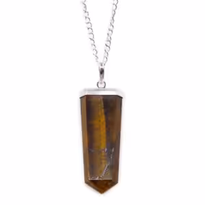 Gemstone Flat Pencil Pendant – Tiger Eye | www.artisan-gifts.co.uk 1