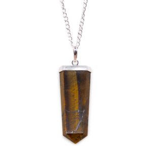 Gemstone Flat Pencil Pendant – Tiger Eye | www.artisan-gifts.co.uk 1