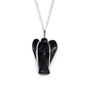 Gemstone Guardian Angel Pendant – Black Agate | www.artisan-gifts.co.uk 1