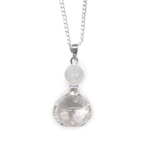 Gemstone Healing Hands Pendant – Rock Quartz | www.artisan-gifts.co.uk 1