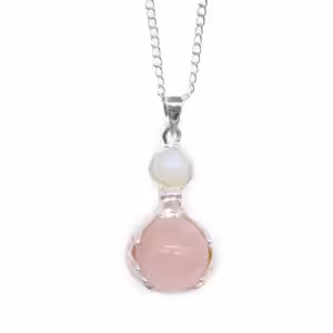 Gemstone Healing Hands Pendant – Rose Quartz | www.artisan-gifts.co.uk 1