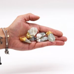 Gemstone Indian Jade Gold & Silver Plated Pendants (6 assorted) | www.artisan-gifts.co.uk 1