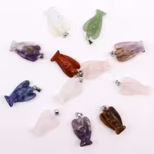 Gemstone Mini Angels Pendants (12 assorted) 26x18mm | www.artisan-gifts.co.uk 1