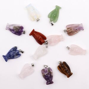 Gemstone Mini Angels Pendants (12 assorted) 26x18mm | www.artisan-gifts.co.uk 1