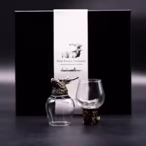 Gift Set of 6 Glasses (100ml) – Wild Forest Creatures – Antique Bronze | www.artisan-gifts.co.uk 1