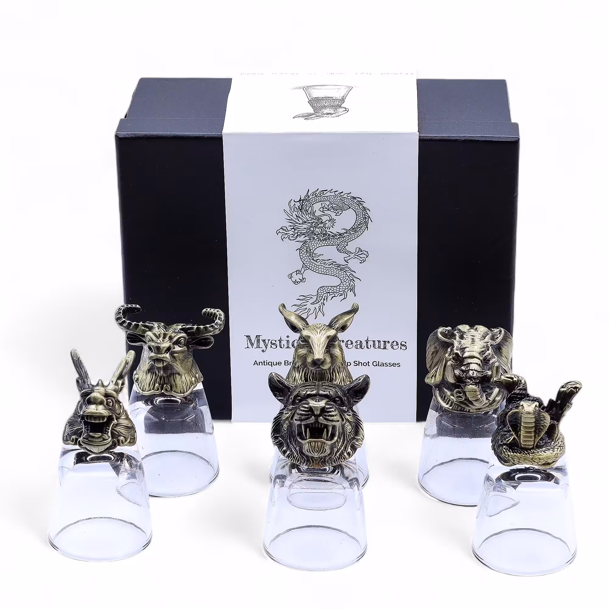 Gift Set of 6 Shot Glasses (50ml) – Mystical Creatures – Antique Bronze | www.artisan-gifts.co.uk 2 Gift Set of 6 Shot Glasses (50ml) – Mystical Creatures – Antique Bronze | www.artisan-gifts.co.uk 1