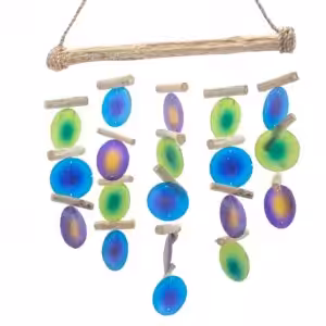 Green & Purple Driftwood Chime | www.artisan-gifts.co.uk 1