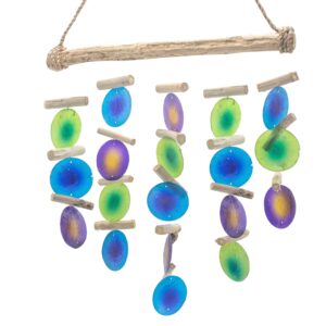 Green & Purple Driftwood Chime | www.artisan-gifts.co.uk 1