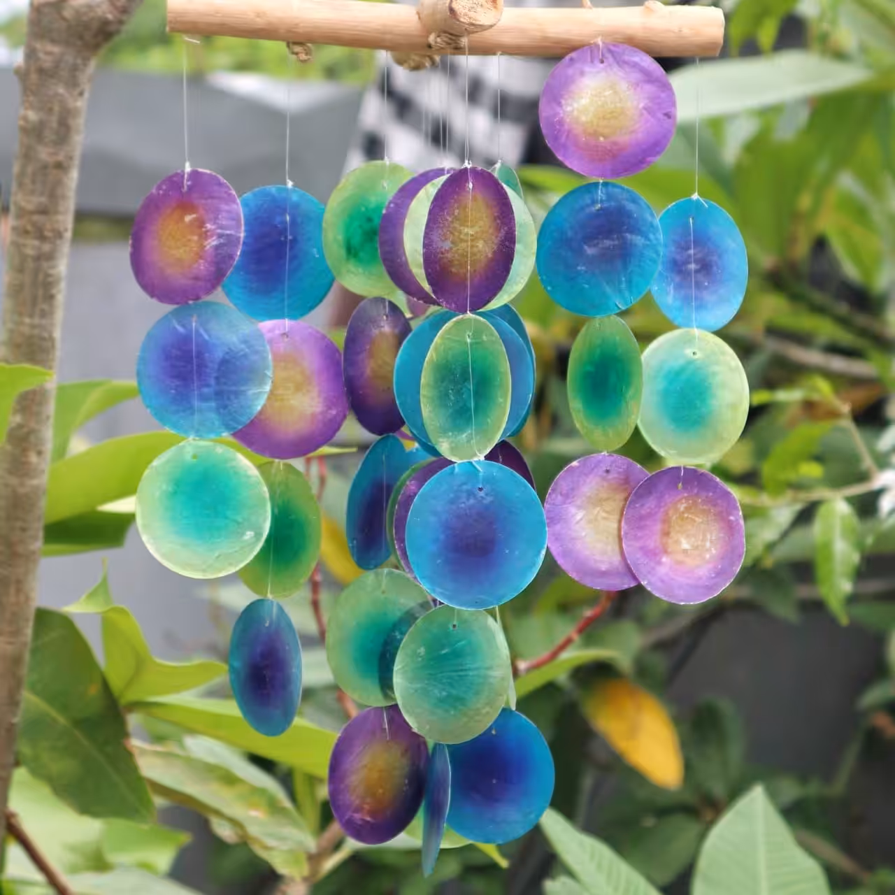 Green & Purple Driftwood Cross Chime | www.artisan-gifts.co.uk 3 Green & Purple Driftwood Cross Chime | www.artisan-gifts.co.uk 2