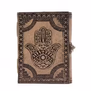 Hamsa – Esoteric Notebook – Antique Grey – 200 pages  Stich Edge- 17.5×12.5x3cm | www.artisan-gifts.co.uk 1